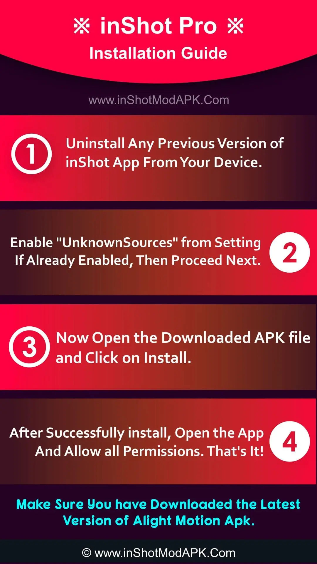 How to install inShot mod Apk